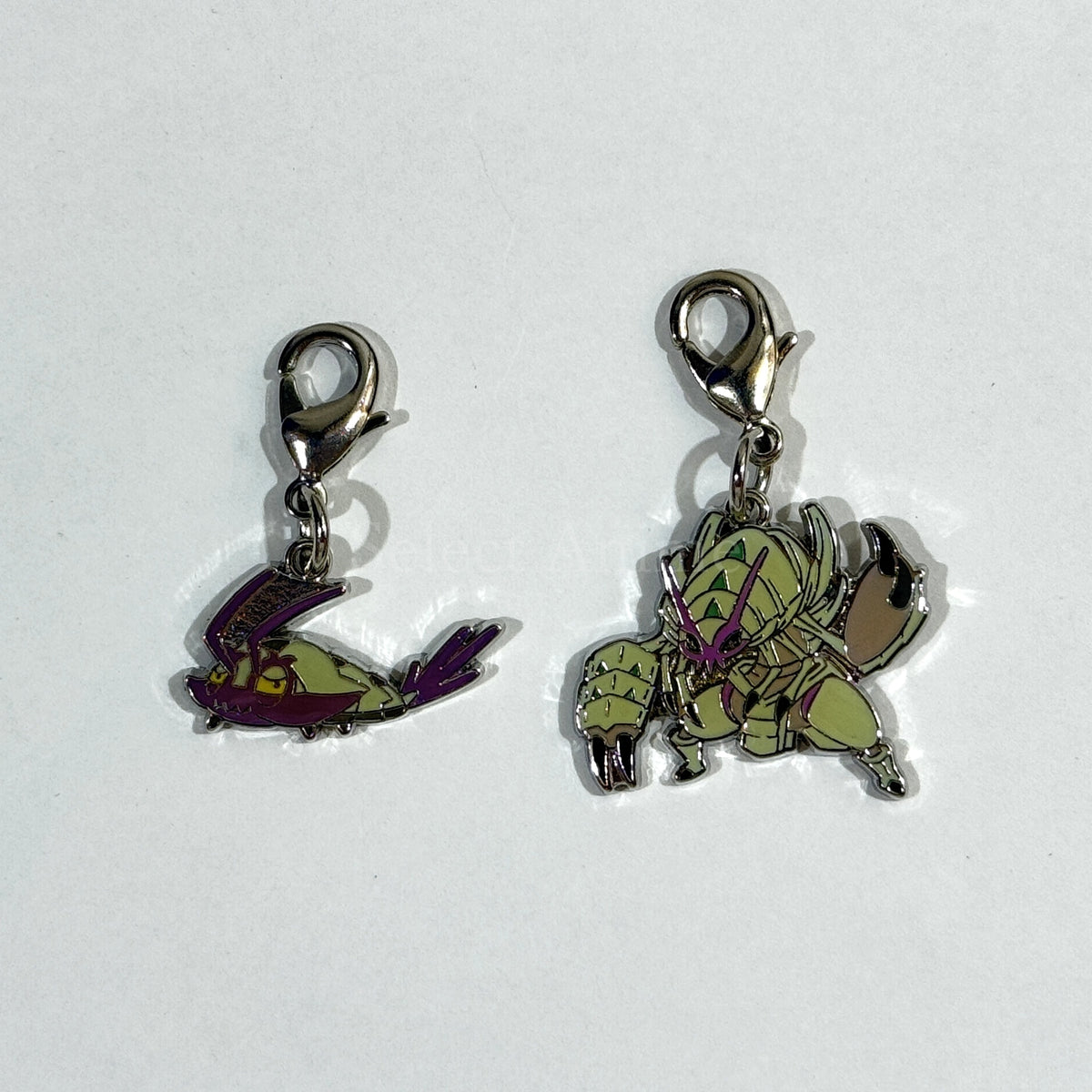 Set of 2 Wimpod & Golisopod Pokemon National Pokedex Metal Charm Pokemon Center Limited [USED]