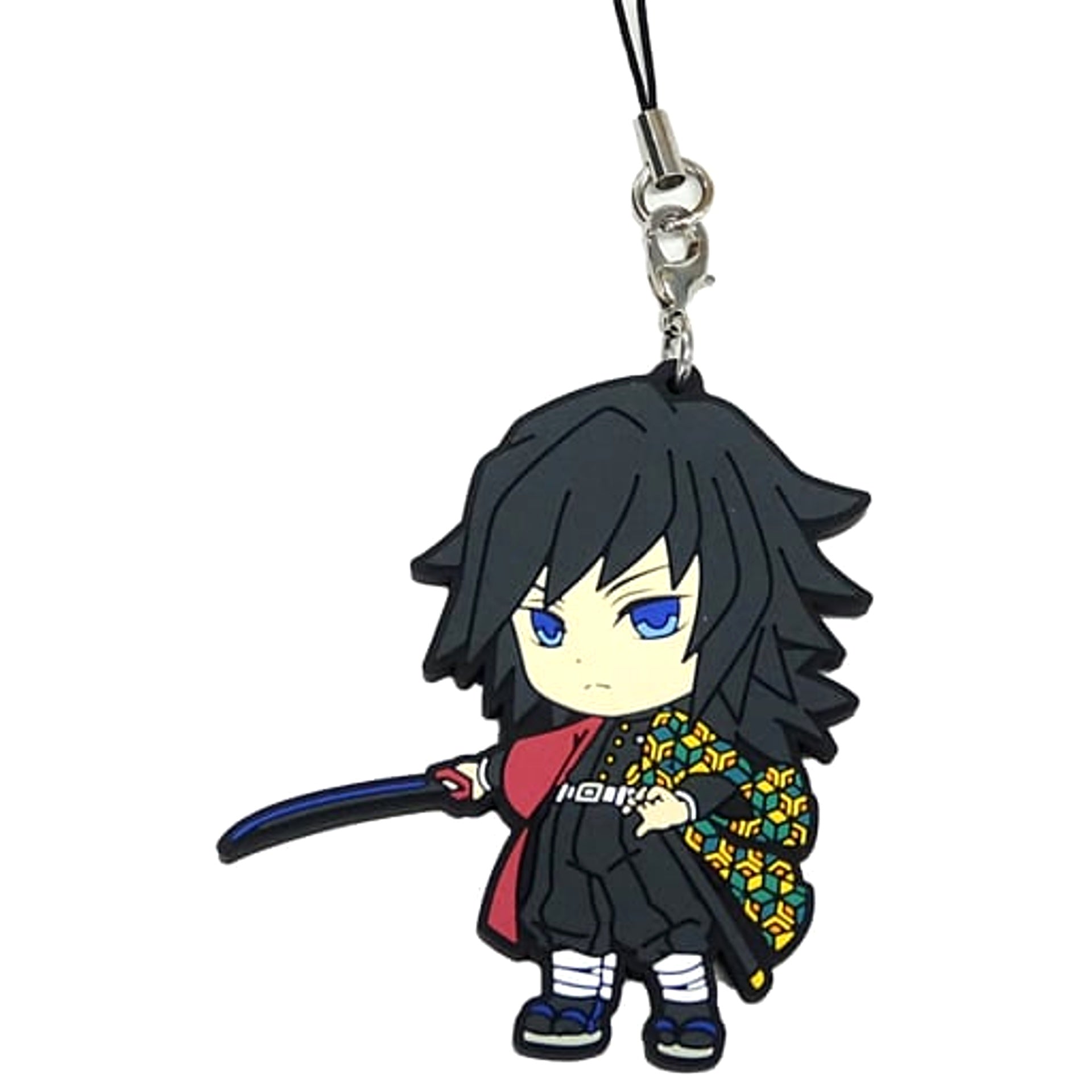 Demon Slayer: Kimetsu no Yaiba Mugen Train Arc Giyu Tomiokau Ichiban Kuji Mugen Train Rubber Charm Kyunchara Illustrations Prize G [USED]
