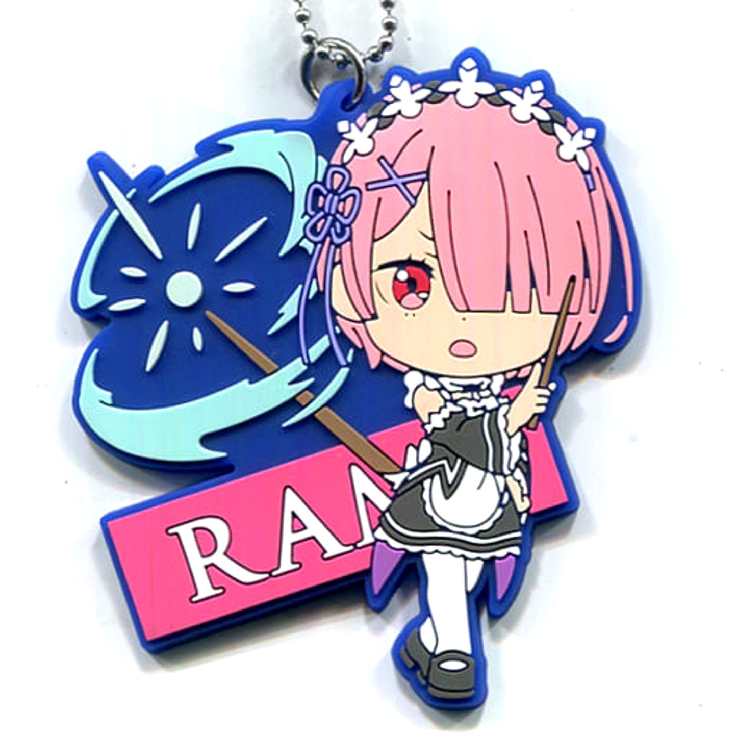 Re:ZERO -Starting Life in Another World- Ram Ichiban Kuji The Story is To Be Continued Rubber Keychain Kyun Chara Illustrations Prize F Keychains [USED]
