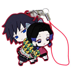 Giyu Tomioka & Shinobu Kocho Demon Slayer: Kimetsu no Yaiba Metsu! Capsule Rubber Mascot 4 [USED]
