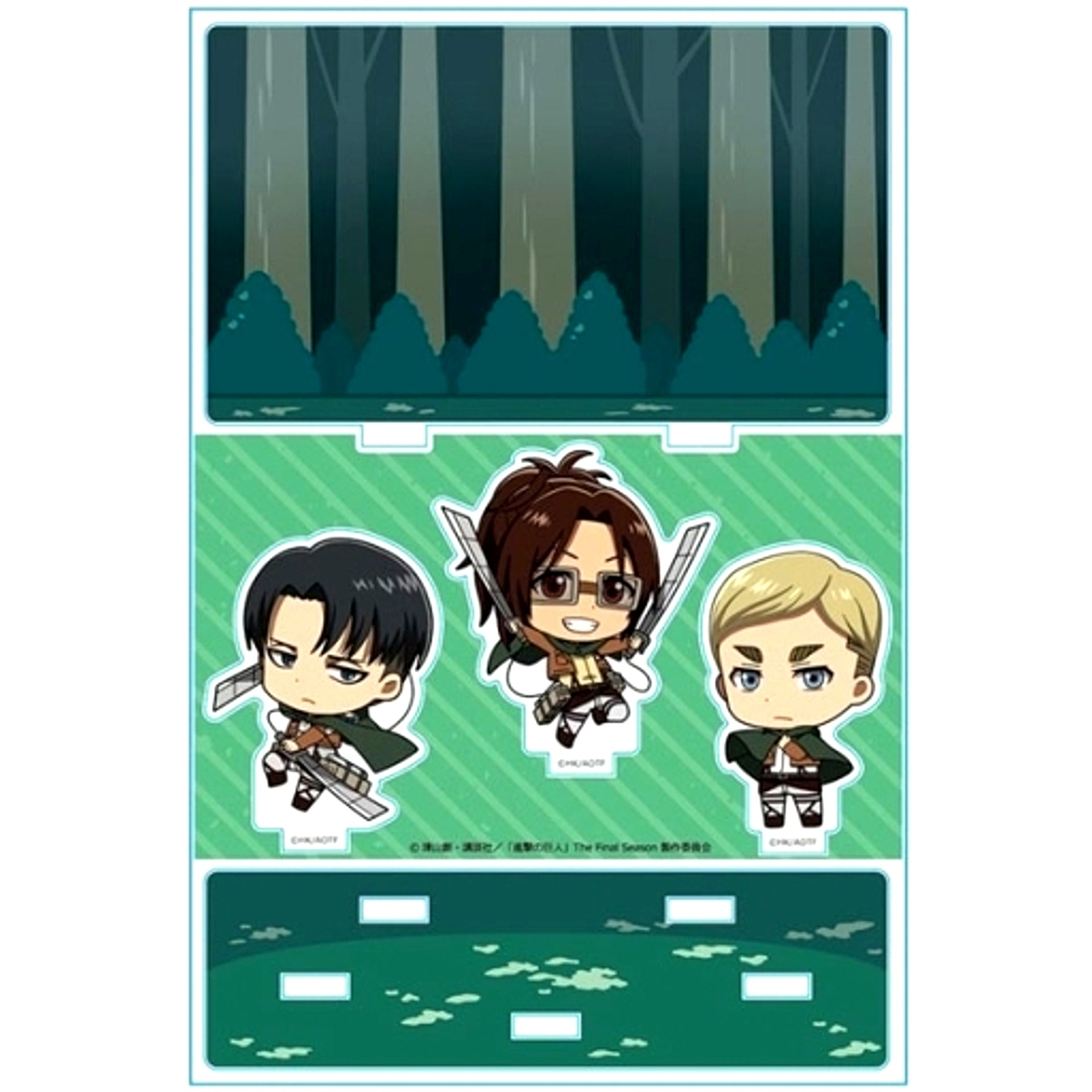 Levi & Erwin & Hange B. Attack on Titan Acrylic Diorama [USED]
