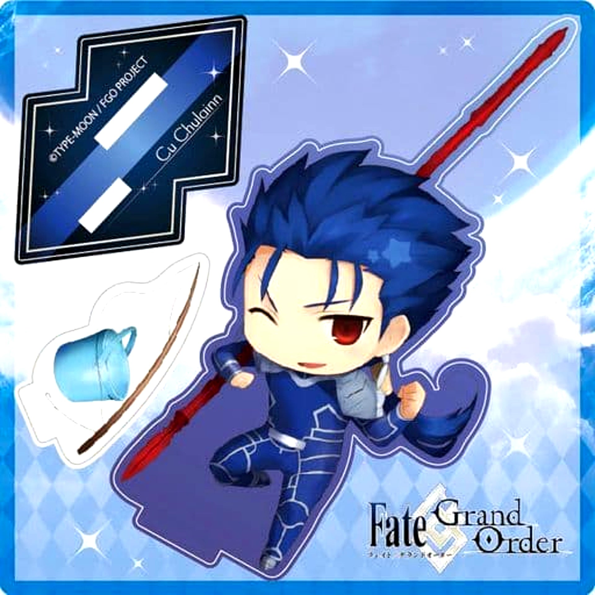 Fate/Grand Order Cu Chulainn Charatoria Acrylic Stand Lancer [USED]