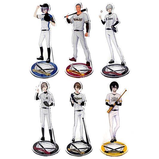 Set of 6 A Prize Pacific League 6 Teams x Virtual YouTuber Nijisanji Male Liver Collection Rakuten Collection BIG Acrylic Stand [USED]