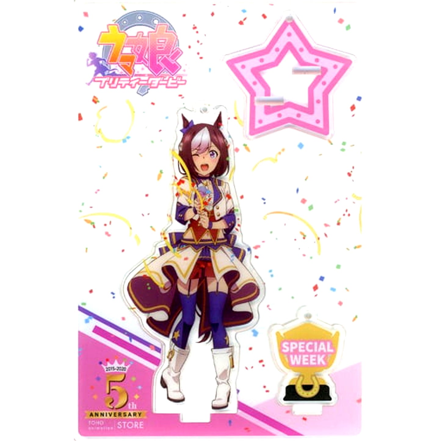 Special Week Umamusume Pretty Derby Acrylic Stand Keychain TaS 5th Anniv Illustration TOHO animation STORE [USED]