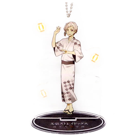 Bungo Stray Dogs Stray Dog Mysterious Story Atsushi Nakajima Default Style Acrylic Stand Keychain Part 2 Collabo Cafe Honpo Limited Keychains [USED]