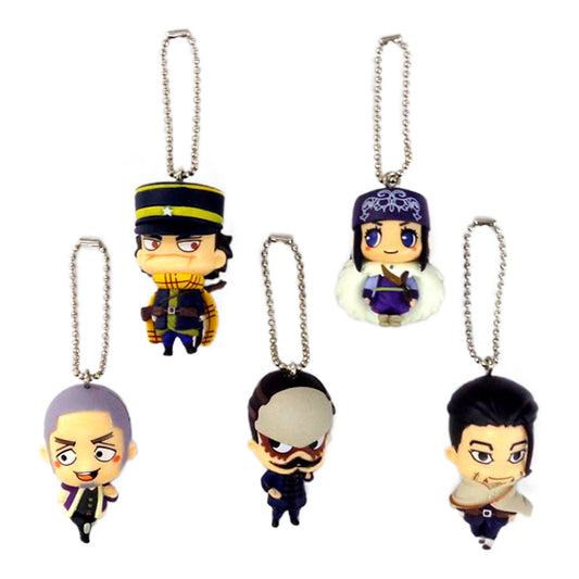 Golden Kamuy Saichi Sugimoto & Others Figure Mascot All 5 Types Set Keychains [USED]