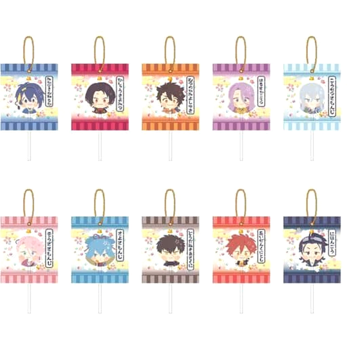 Wanpaku! Touken Ranbu Mikazuki Munechika & Others Candy Mascot All 10 Types Set Mascot [USED]