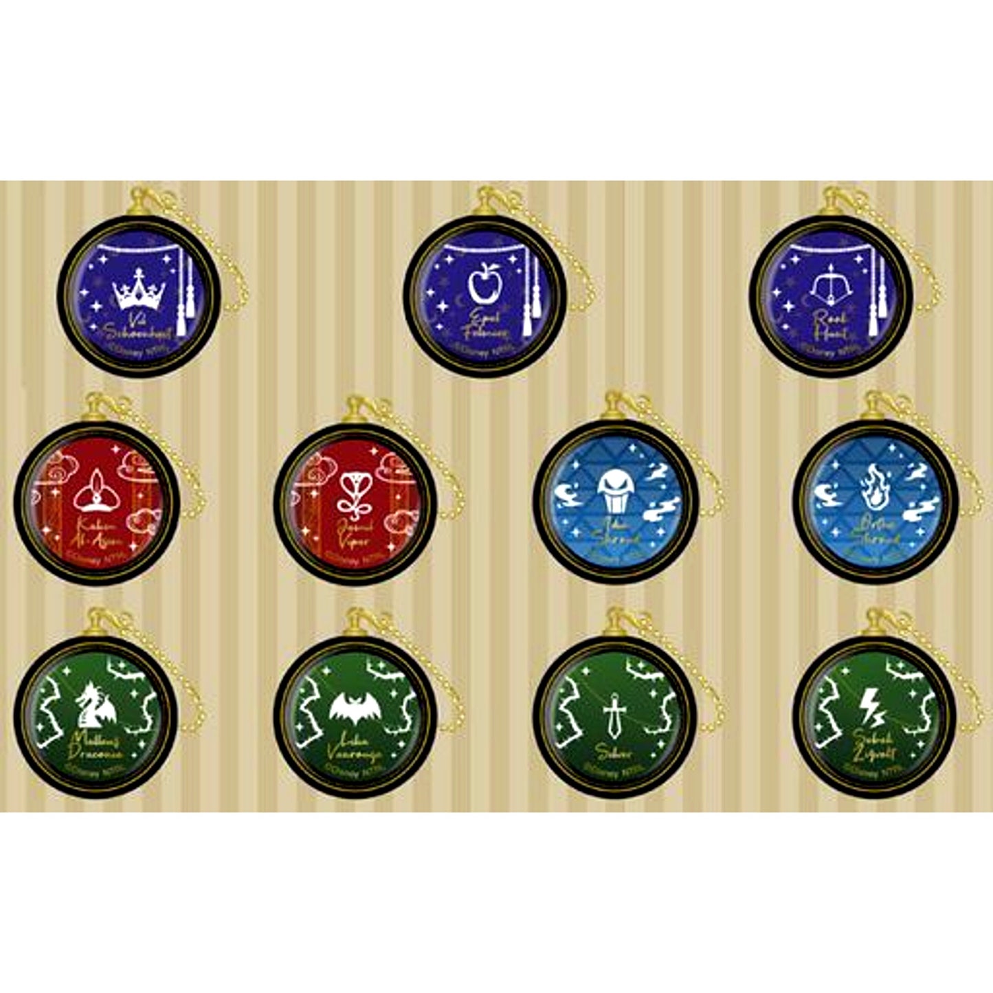 Set of 11 Disney Twisted-Wonderland Glass Charm B [USED]