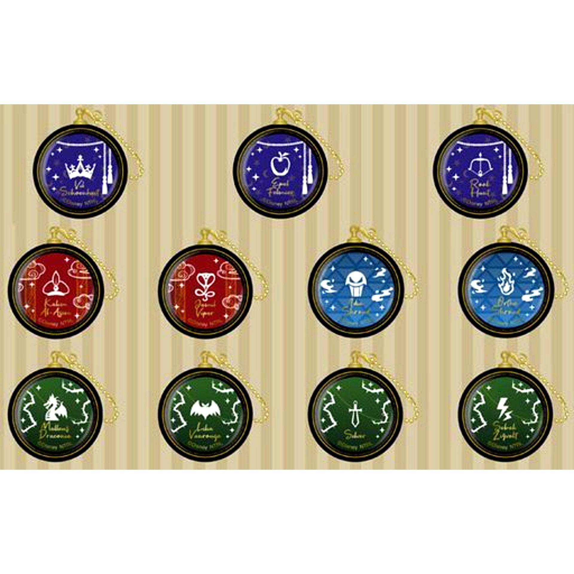Set of 11 Disney Twisted-Wonderland Glass Charm B [USED]