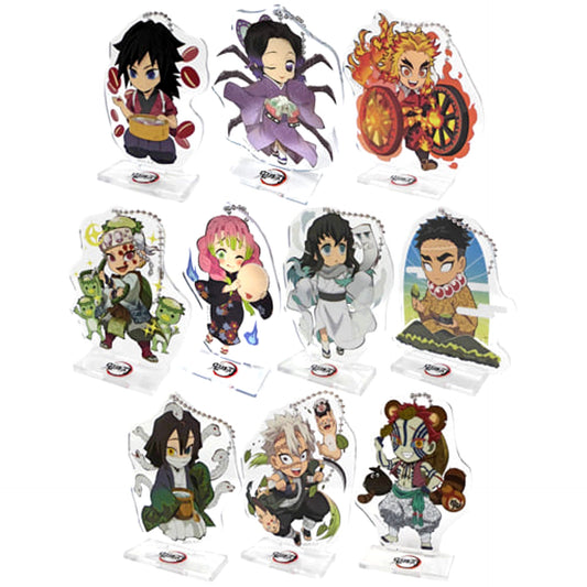 Demon Slayer: Kimetsu no Yaiba Giyu Tomiokau & Others All 10 Types Set Random Acrylic Stand Group B Ufotable Cafe Halloween Event Limited Acrylic Stands [USED]