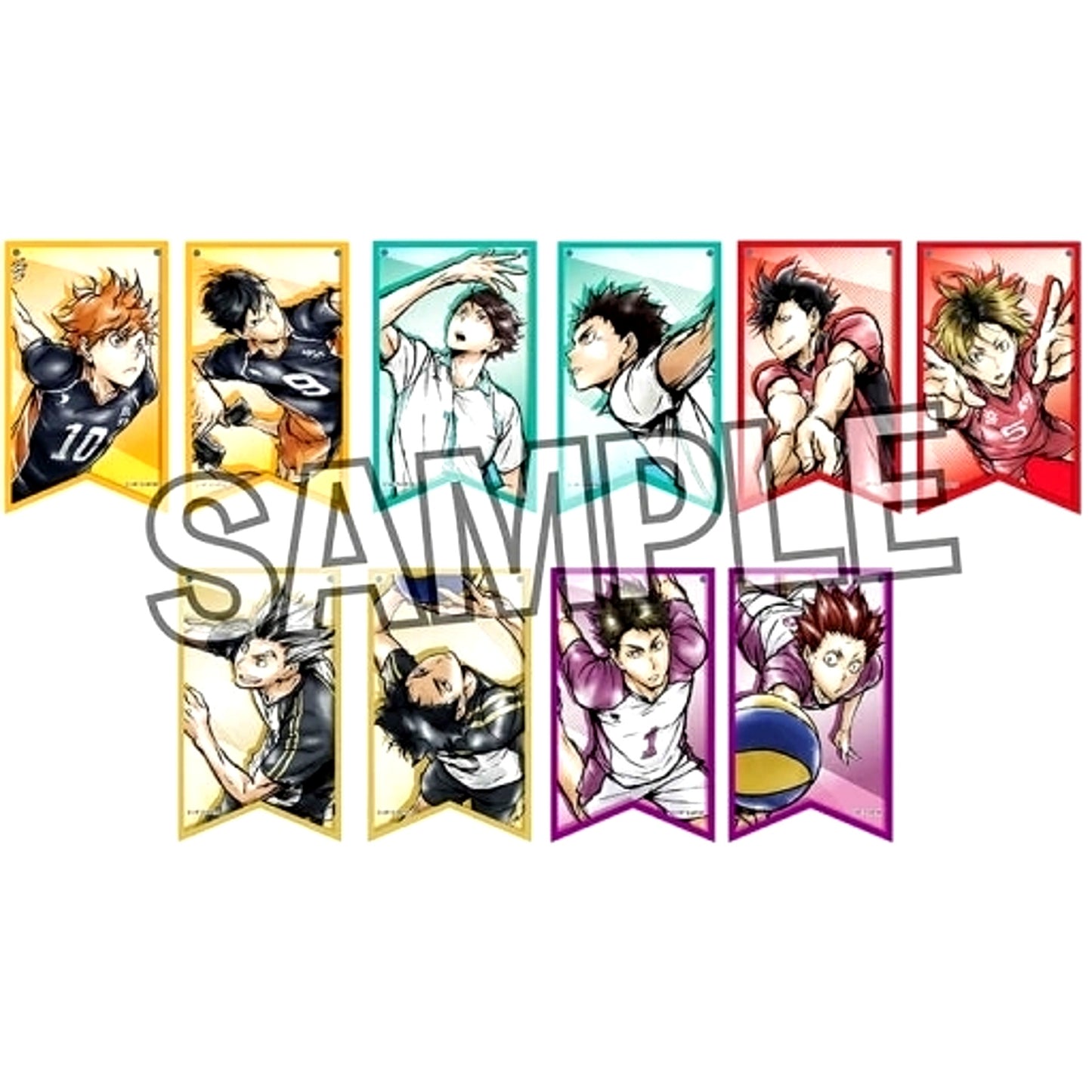 Set of 10 Haikyu!! Fierce Battle!! Trading Garland [USED]