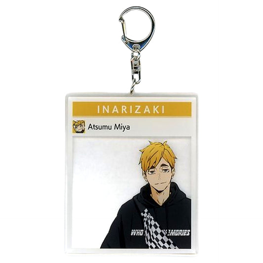 Haikyu!! To The Top Atsumu Miya Leisure Ver. Photo Frame Style Big Acrylic Keychain Newly Drawn Illustration Tobu Zoological Park Limited Keychains [USED]