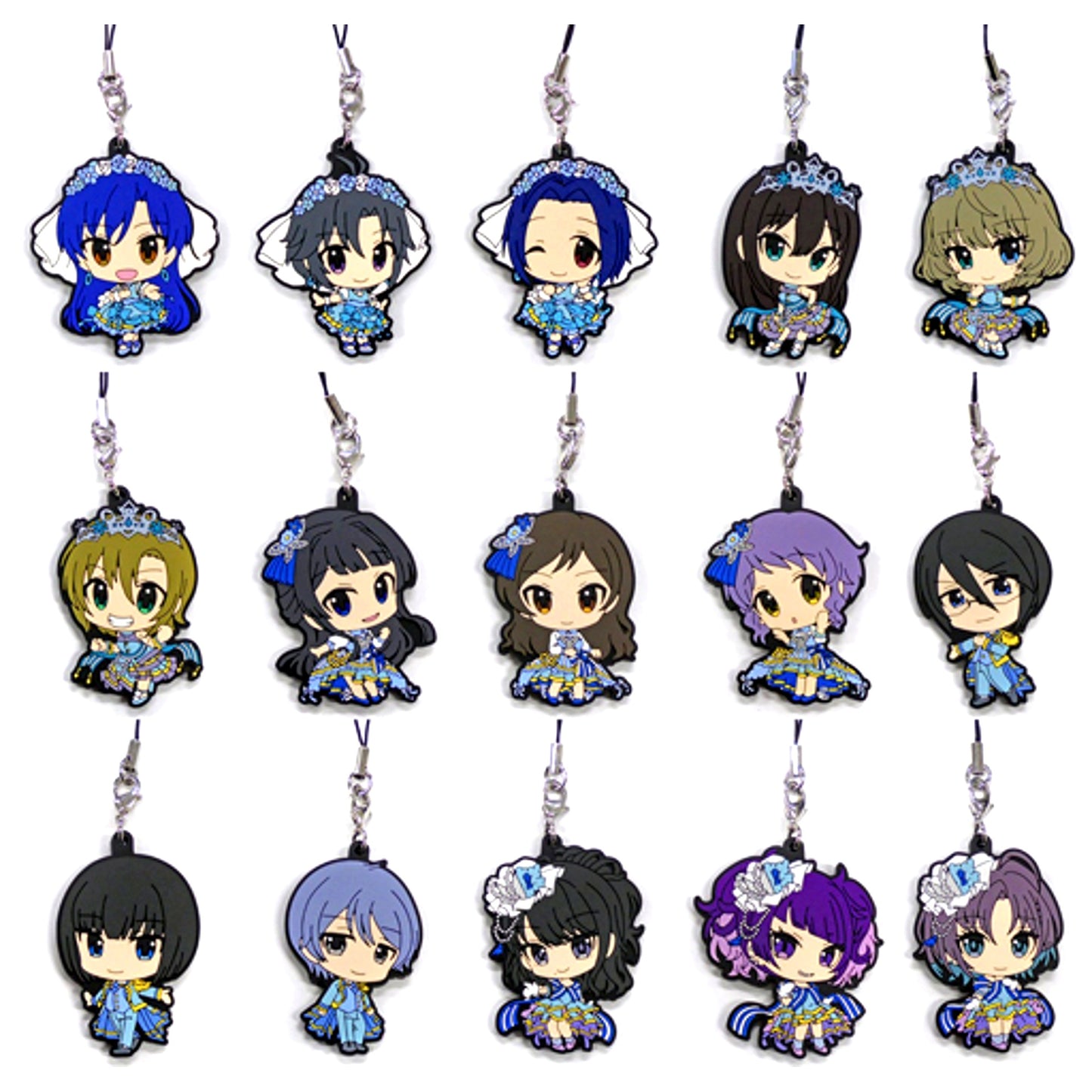 Set of 15 The Idolm@ster Series Rubber Strap Lawson Loppi HMV Ltd [USED]