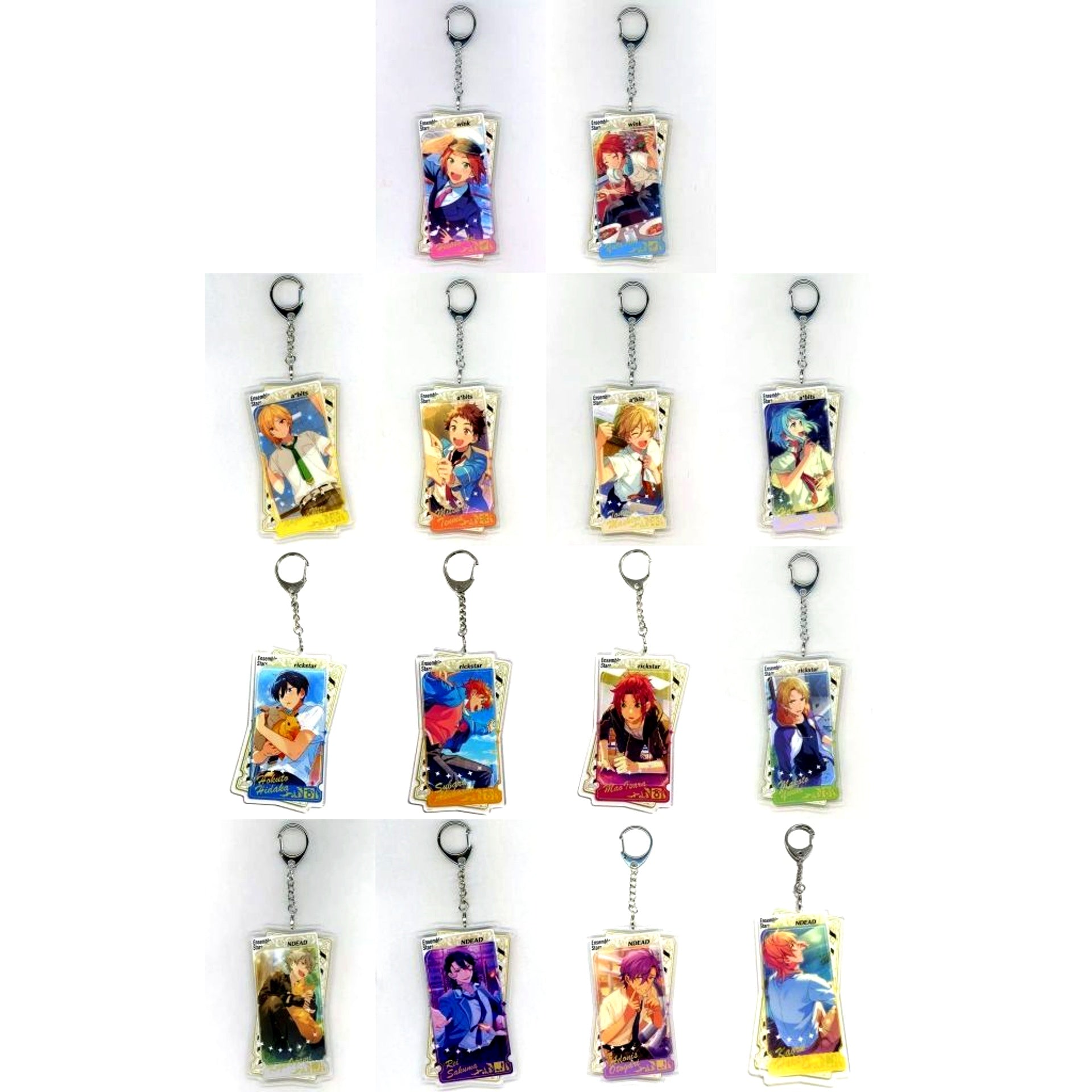 Set of 14 Ensemble Stars! Double Sided Acrylic Keychain B Ver.2 China Exclusive [USED]
