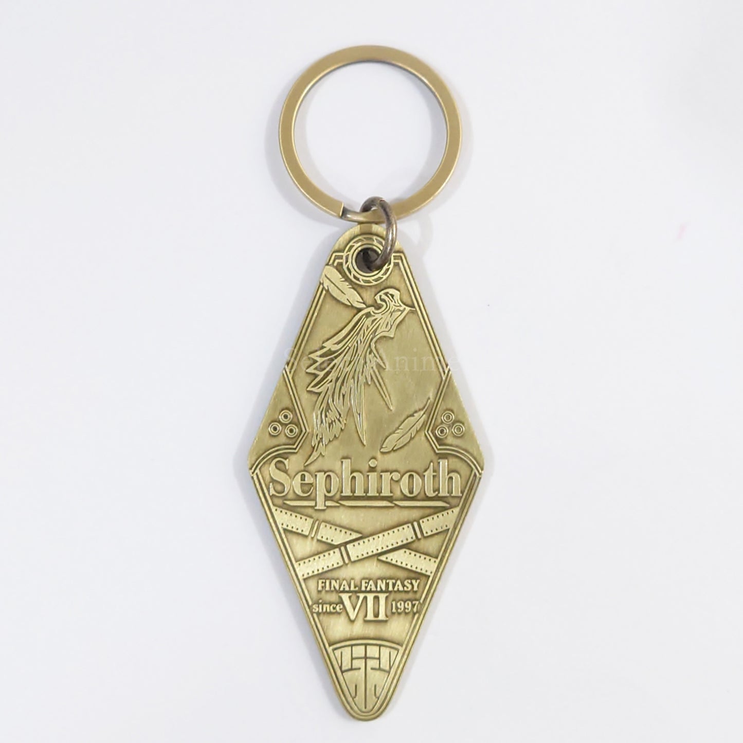 Final Fantasy VII Remake Sephiroth Gold Motel Keychain Keychains [USED]