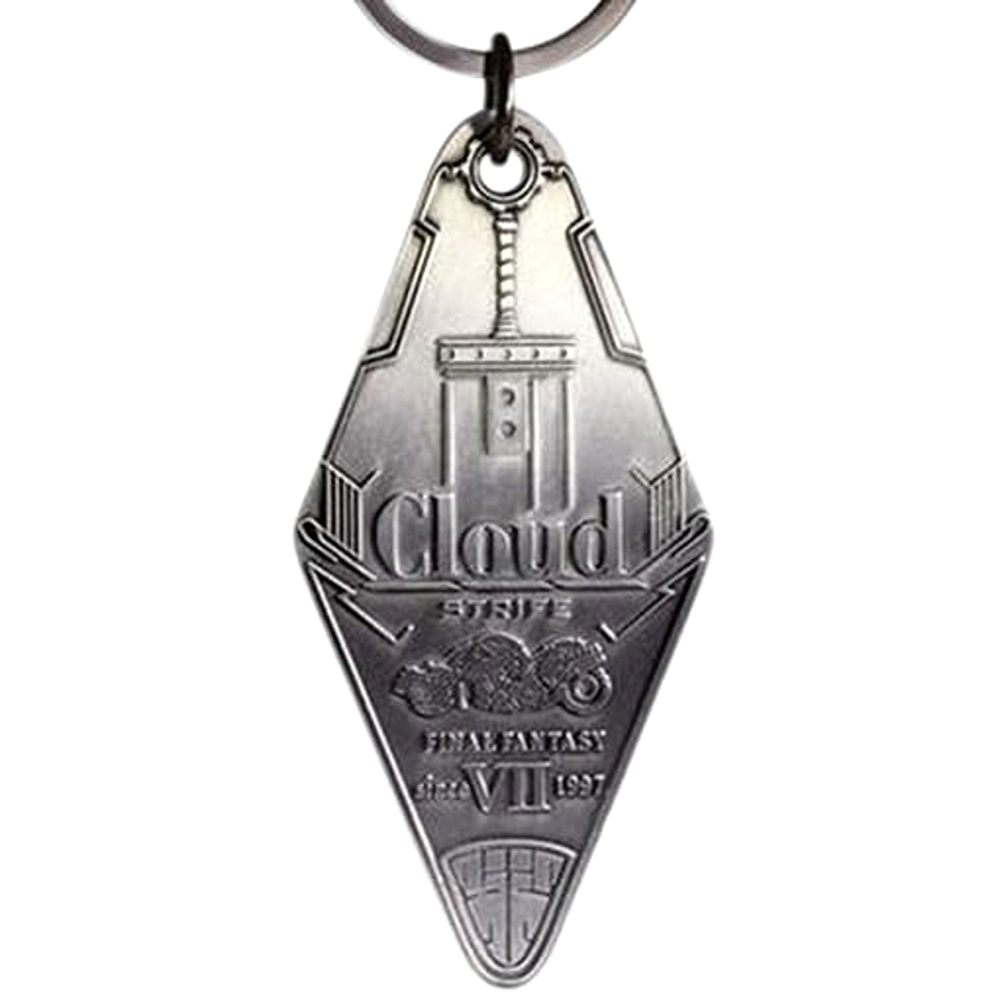 Cloud Strife Silver Final Fantasy VII Remake Motel Keychain [USED]
