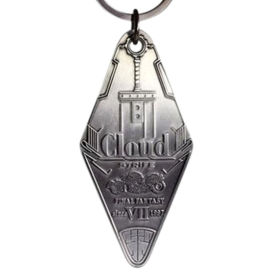Cloud Strife Silver Final Fantasy VII Remake Motel Keychain [USED]