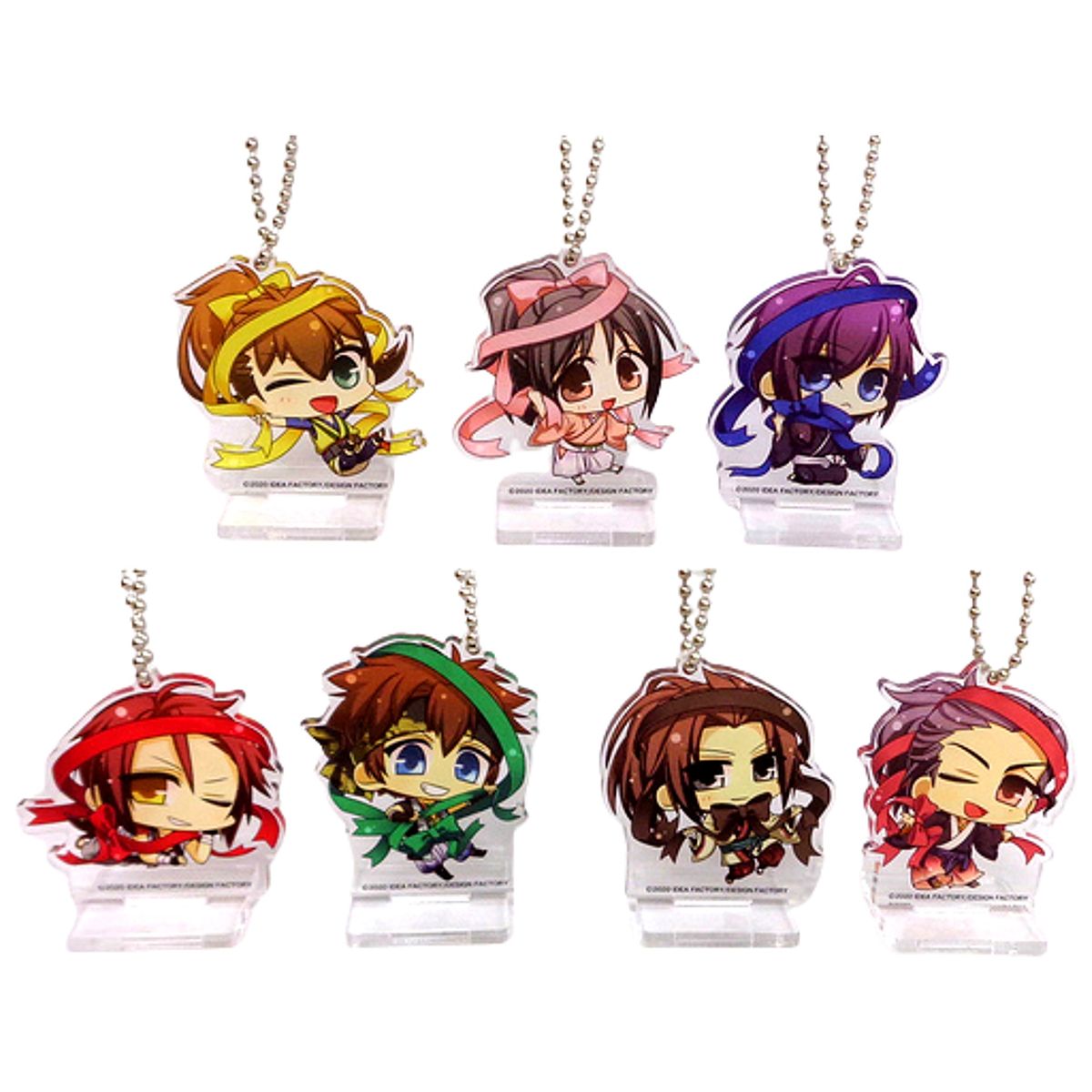 Sanosuke Harada, etc. Hakuouki Shinkai: Ginsei no Shou Newly Drawn Chibi Character Acrylic Stand Keychain Switch Software Special Stella Set Included Bonus Set of 7 Mascot [USED]