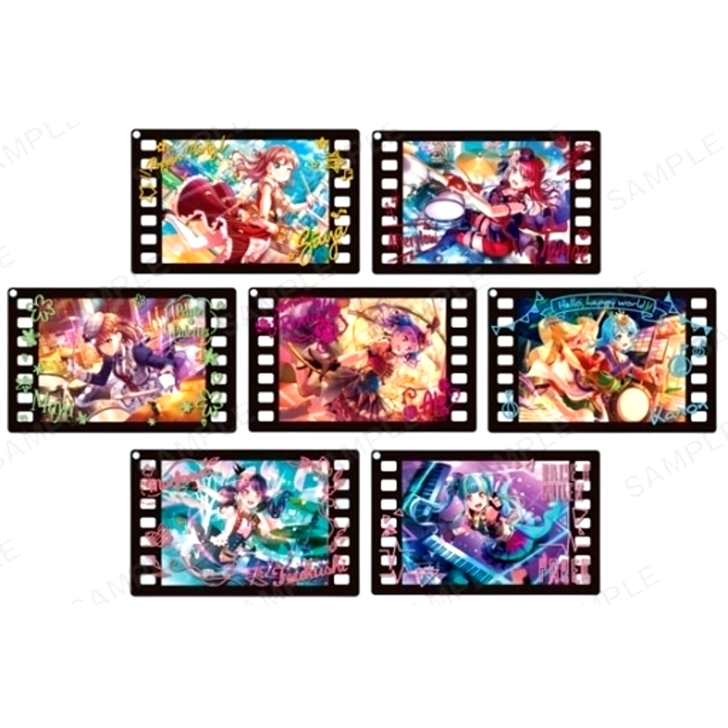 Set of 7 BanG Dream! Girls Band Party! Chararium Photo Acrylic Keychain Vol.4 [USED]
