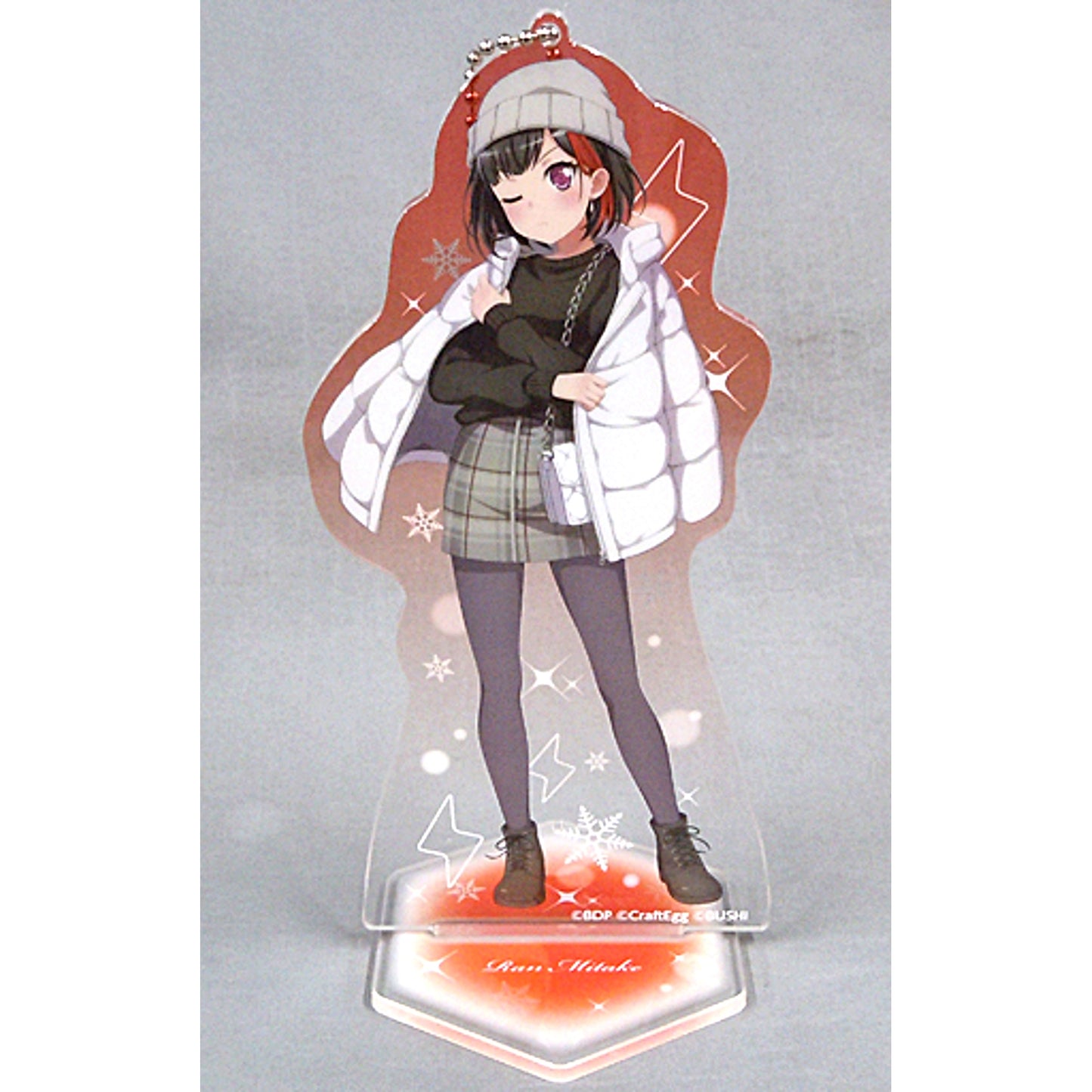 Ran Mitake BanG Dream! Girls Band Party! Acrylic Stand Keychain 2020 Winter ver. Marui [USED]