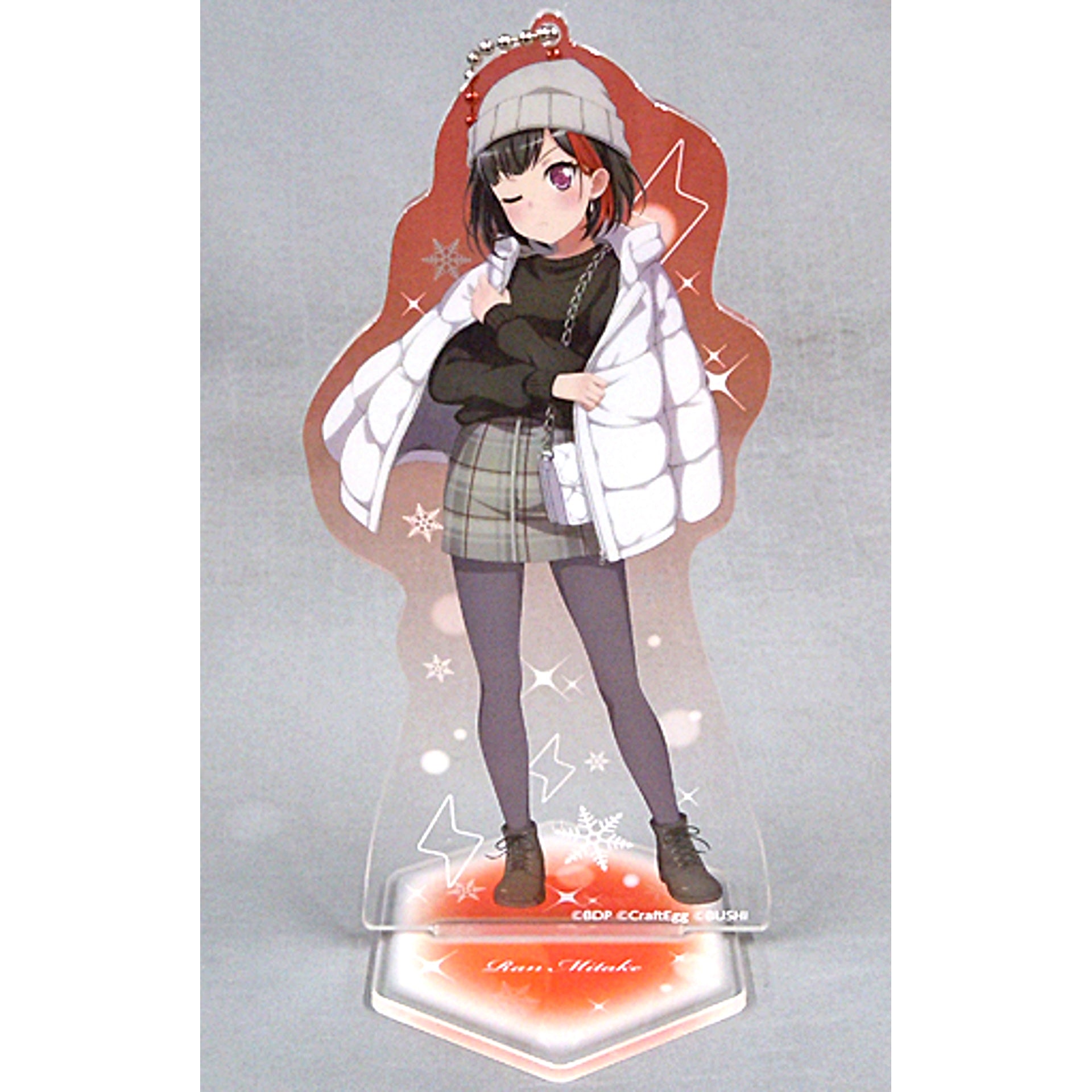 Ran Mitake BanG Dream! Girls Band Party! Acrylic Stand Keychain 2020 Winter ver. Marui [USED]