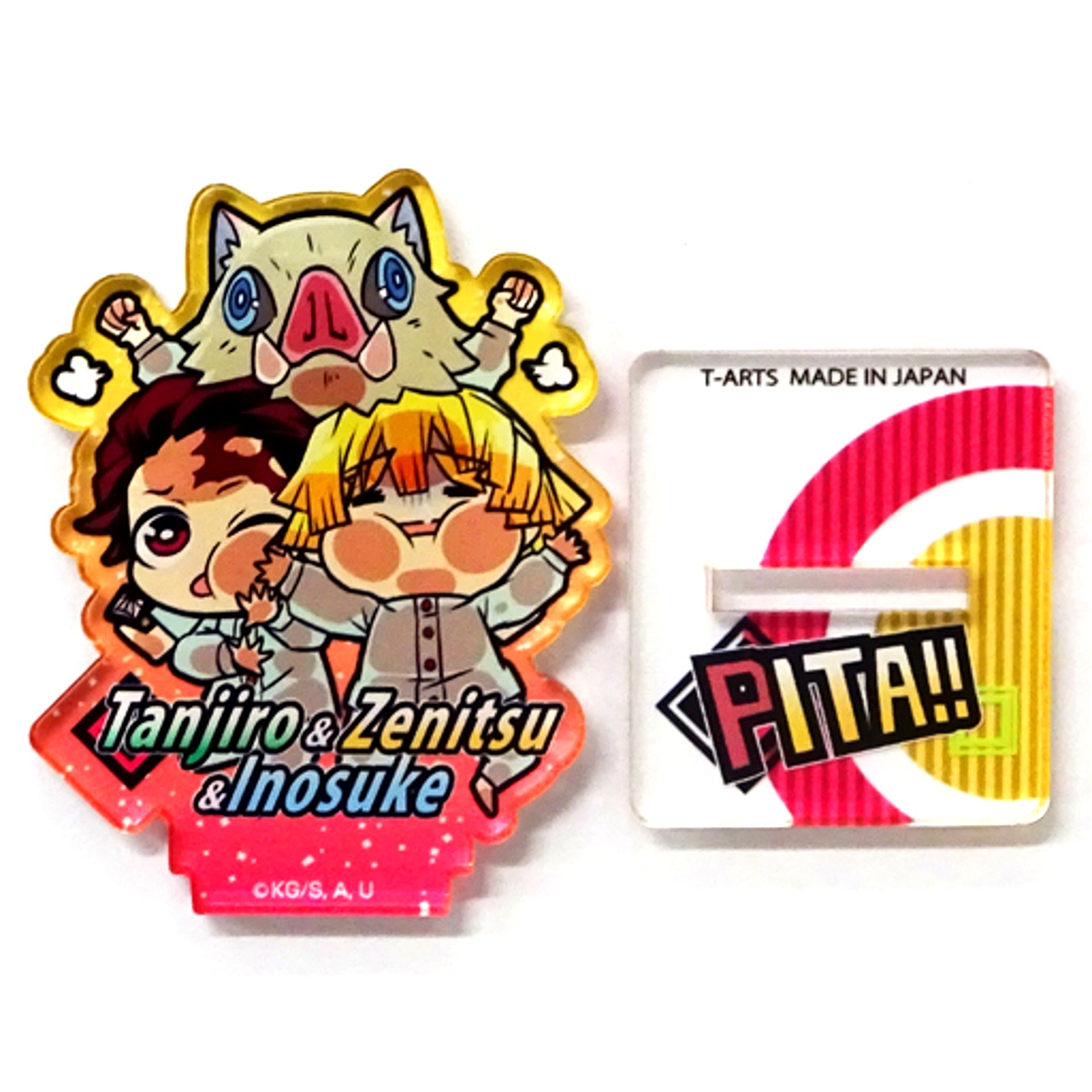 Tanjiro & Zenitsu & Inosuke Demon Slayer Pita! Defome Acrylic Stand Vol. 3 [USED]