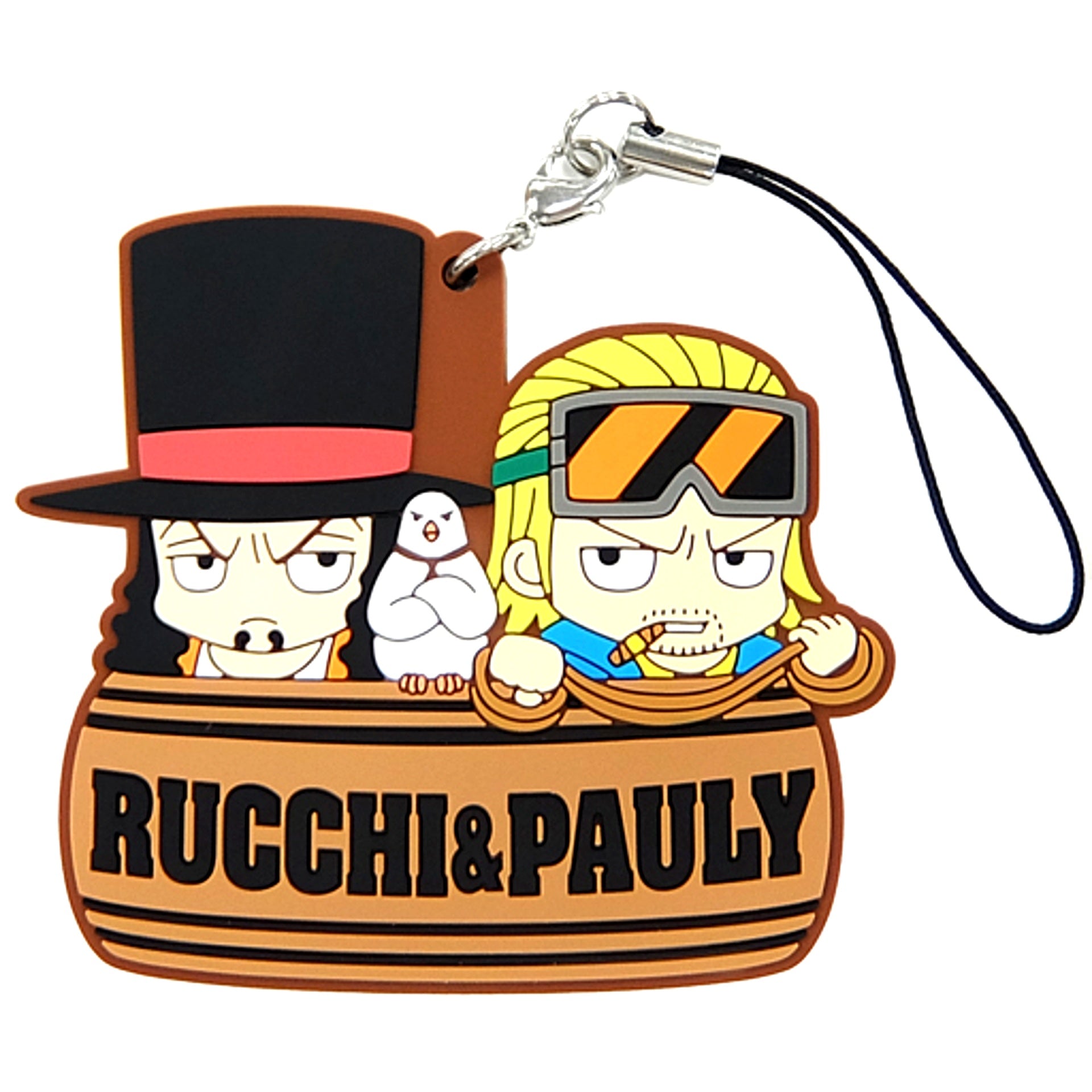 Rob Lucci & Paulie One Piece Taru Colle Vol. 10 Two Person Barrel Edition Rubber Strap Collection Mugiwara Store Limited [USED]