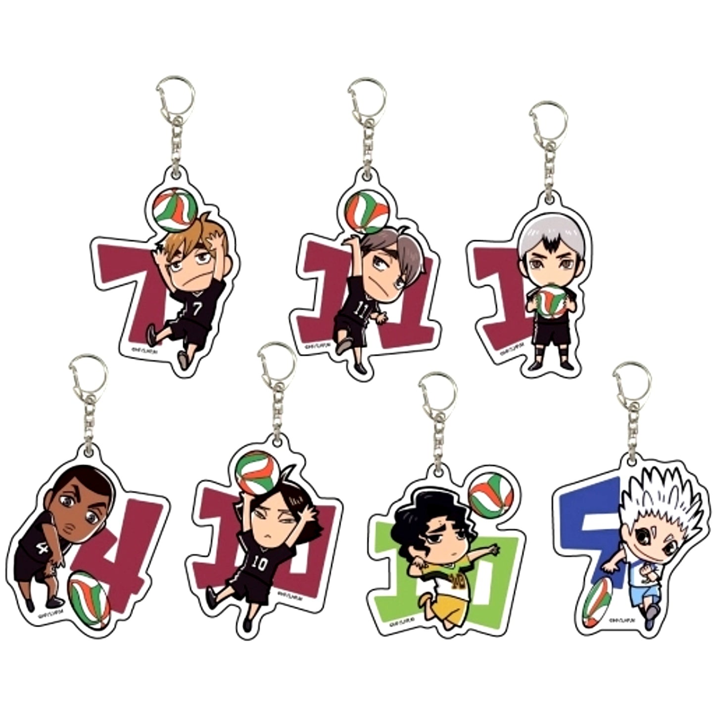 Set of 7 Haikyu!! Acrylic Keychain 04 [USED]