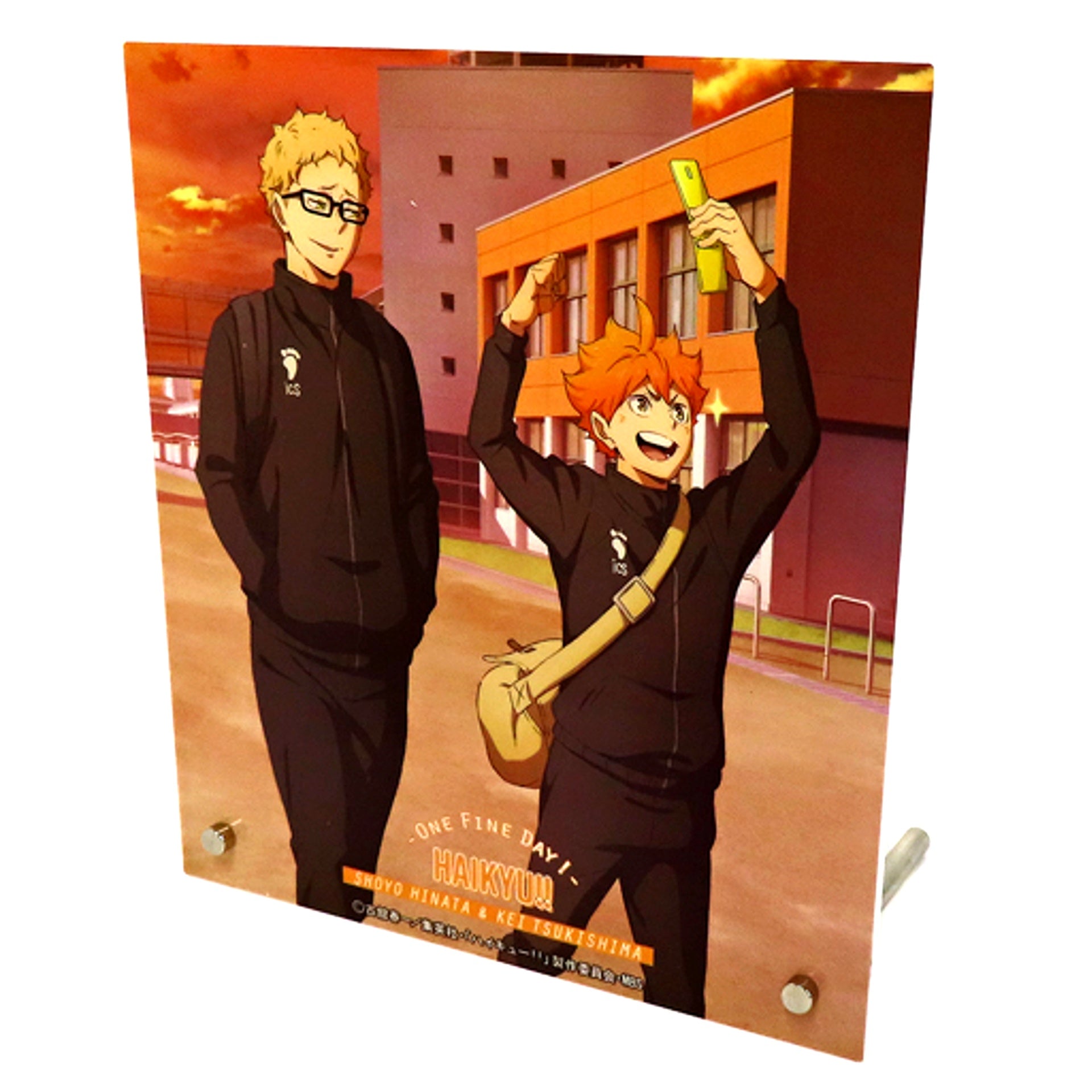 Shoyo Hinata & Kei Tsukishima 1. Haikyu!! Acrylic Plate One Fine Day! [USED]