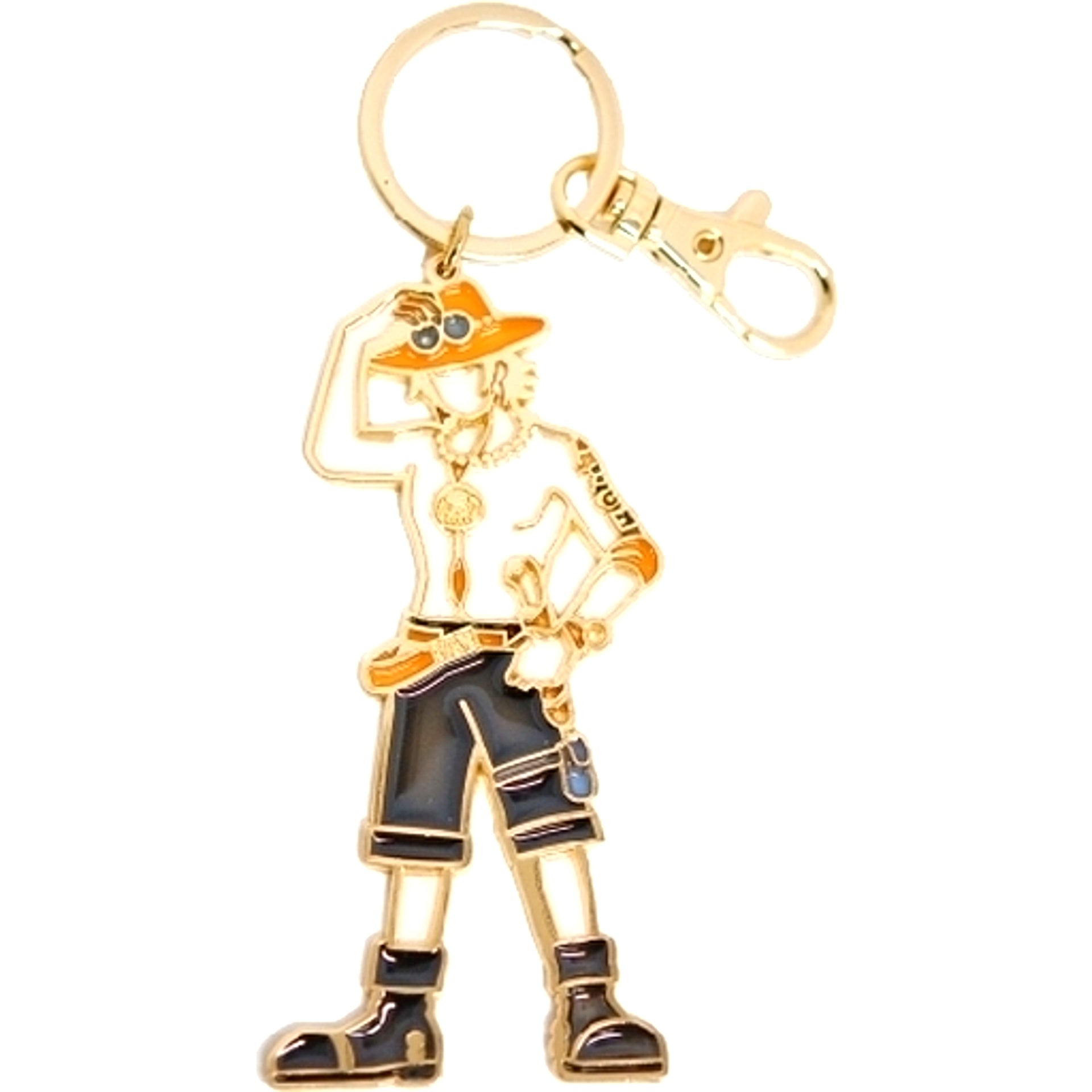 Portgas D. Ace One Piece Stained Glass Style Keychain [USED]
