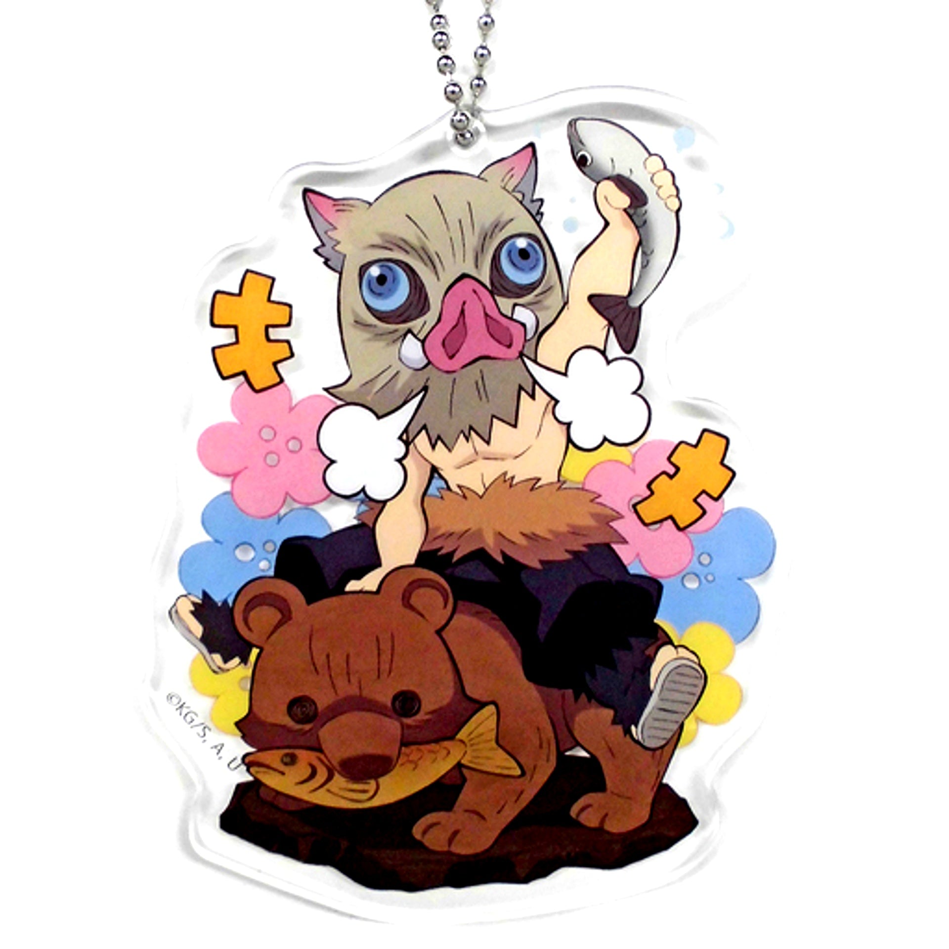 Inosuke Hashibira Demon Slayer Total Concentration Exhibition Regional SD Acrylic Charm Hokkaido Limited [USED]