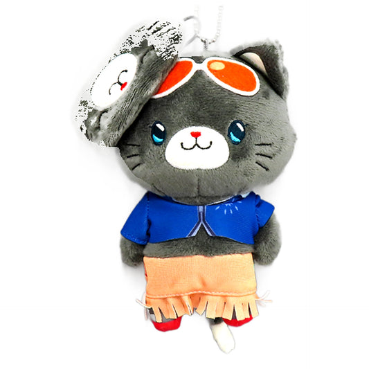 One Piece Nico Robin withCAT Plush Keychain with Eye Mask Plush [USED]