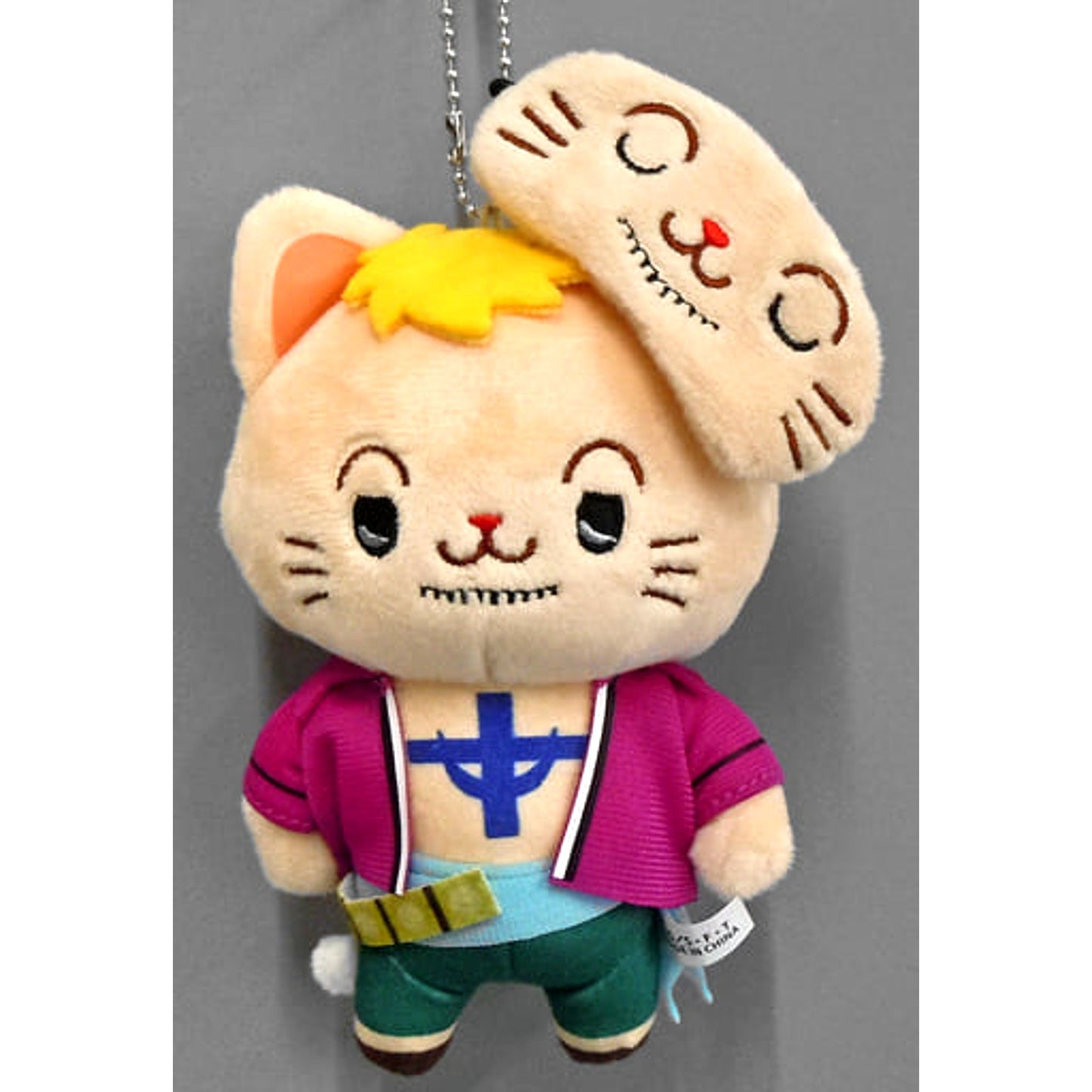 One Piece Marco withCAT Plush Keychain with Eye Mask Keychains [USED]