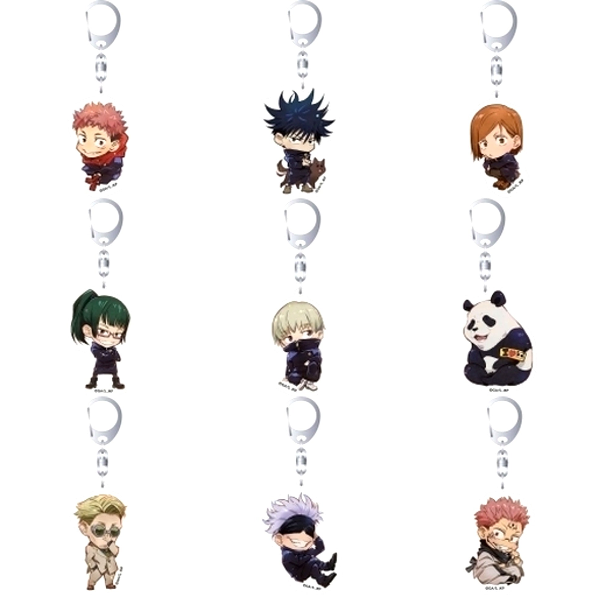 Set of 9 Jujutsu Kaisen Acrylic Keychain Collection [USED]