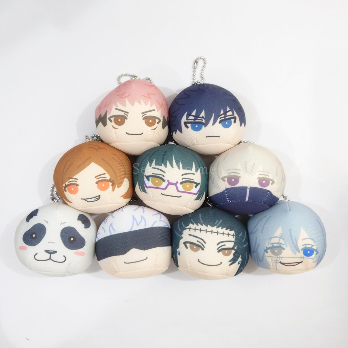 Jujutsu Kaisen Yuji Itadori & Others Omanjuu Niginigi Mascot All 9 Types Set Keychains [USED]