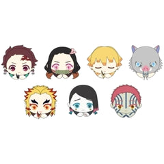 Demon Slayer: Kimetsu no Yaiba Tanjiro Kamado & Others Hagu Chara Collection 3 All 7 Types Set Keychains [USED]