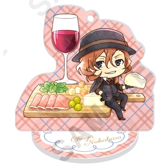 Chuya Nakahara Bungo Stray Dogs Acrylic Stand Figure Rice & Side Dish Ver. [USED]