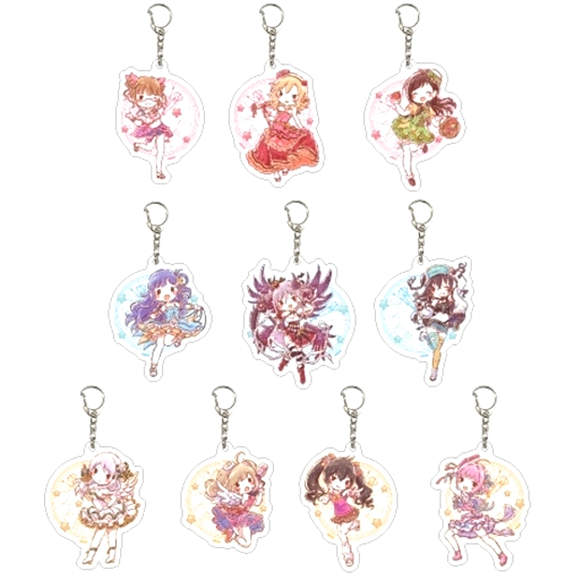 Set of 10 The Idolm@ster Cinderella Girls Acrylic Keychain 03. GraffArt Design Vol.3 [USED]