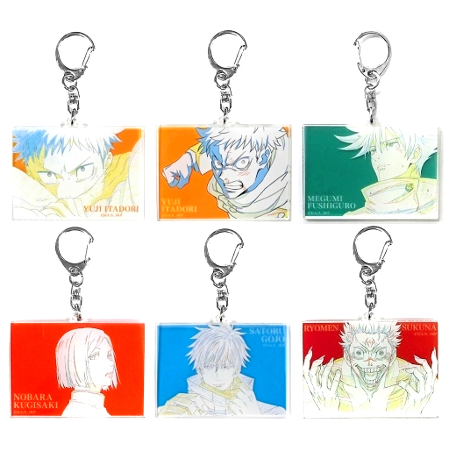 Jujutsu Kaisen Key Animation Acrylic Keychain Collection MAPPA SHOW CASE Set of 6 [USED]