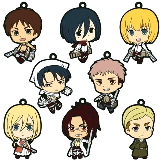 Set of 8 Attack on Titan Rubber Strap Collection Vol. 2 [USED]