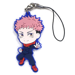 Jujutsu Kaisen Yuji Itadori Ichiban Kuji Rubber Charm Kyunchara Illustrations Prize H Keychains [USED]