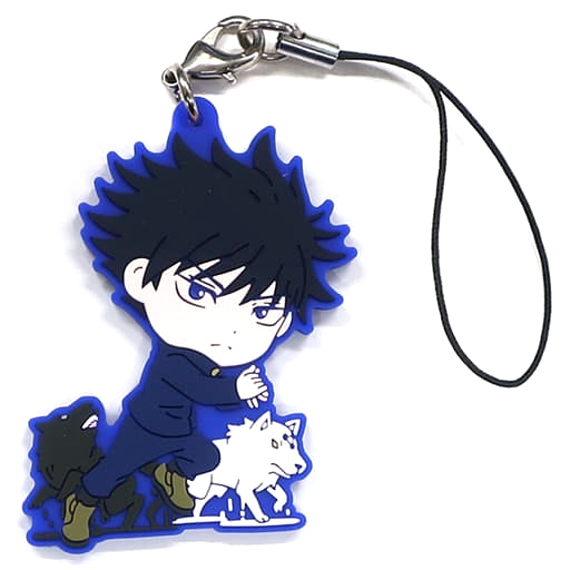 Jujutsu Kaisen Megumi Fushiguro Ichiban Kuji Rubber Charm Kyunchara Illustrations Prize H Keychains [USED]