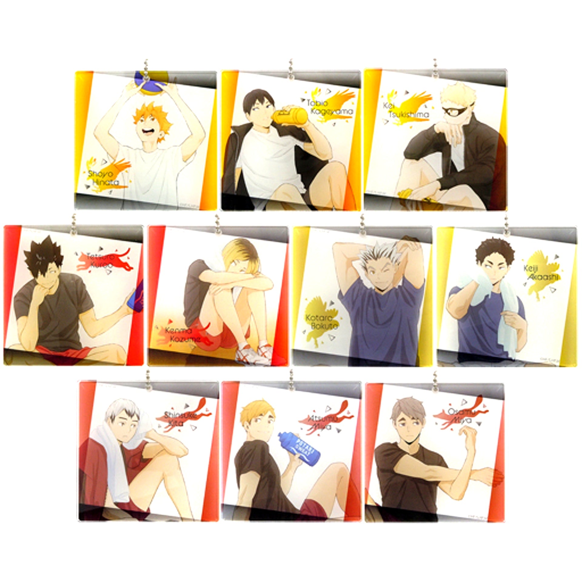 Set of 10 Group Haikyu!! Acrylic Keychain Collection Jump Festa 2021 Limited [USED]