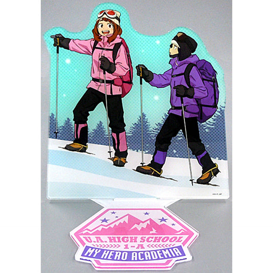 Ochaco Uraraka & Kyoka Jiro My Hero Academia Jump Festa 2021 Goods Made-to-Order Limited Snowy Mountain Climbing Big Acrylic Stand [USED]