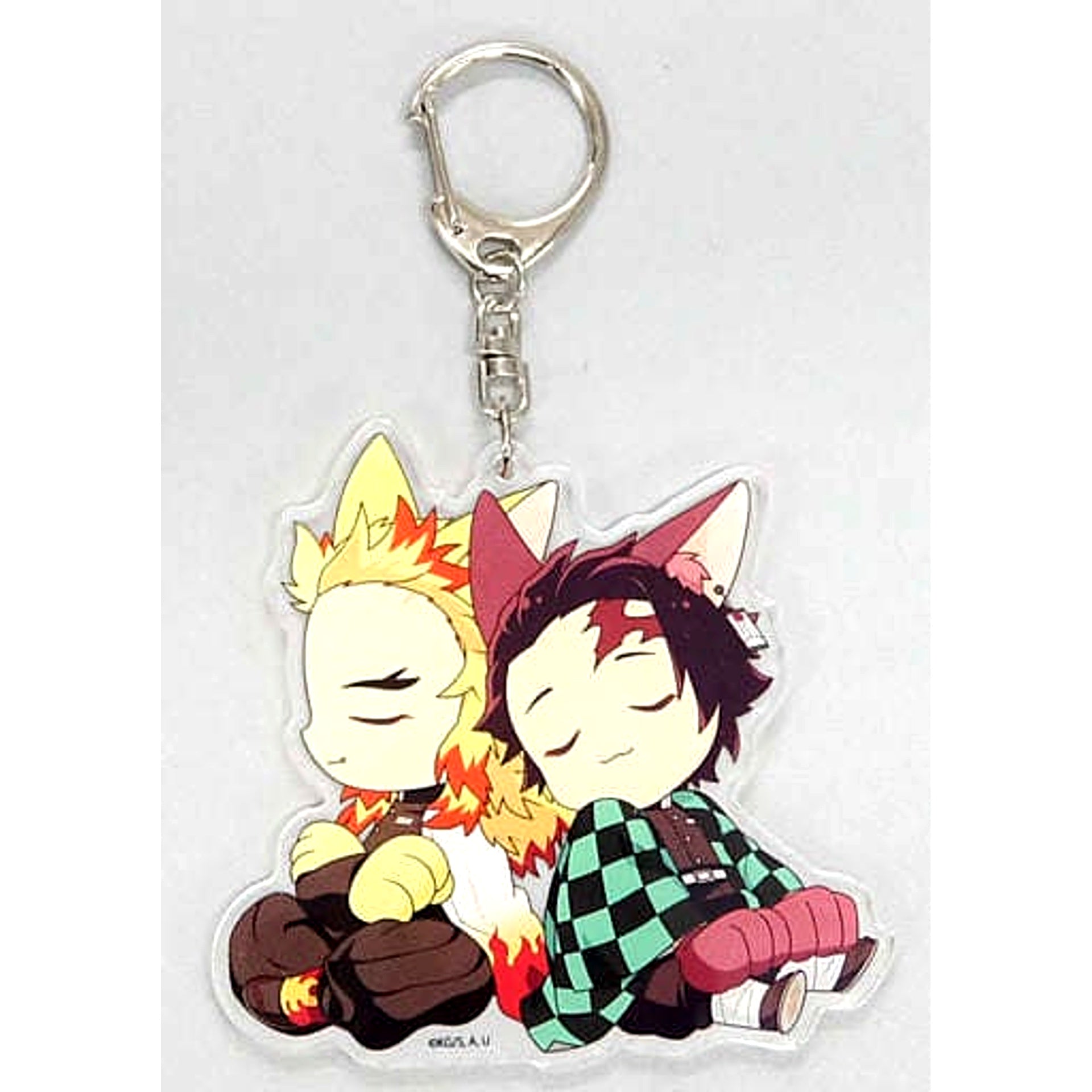 Kyojuro Rengoku & Tanjiro Kamado Demon Slayer Kimetsu no Yaiba Nyaforme Acrylic Charm Vol.3 [USED]