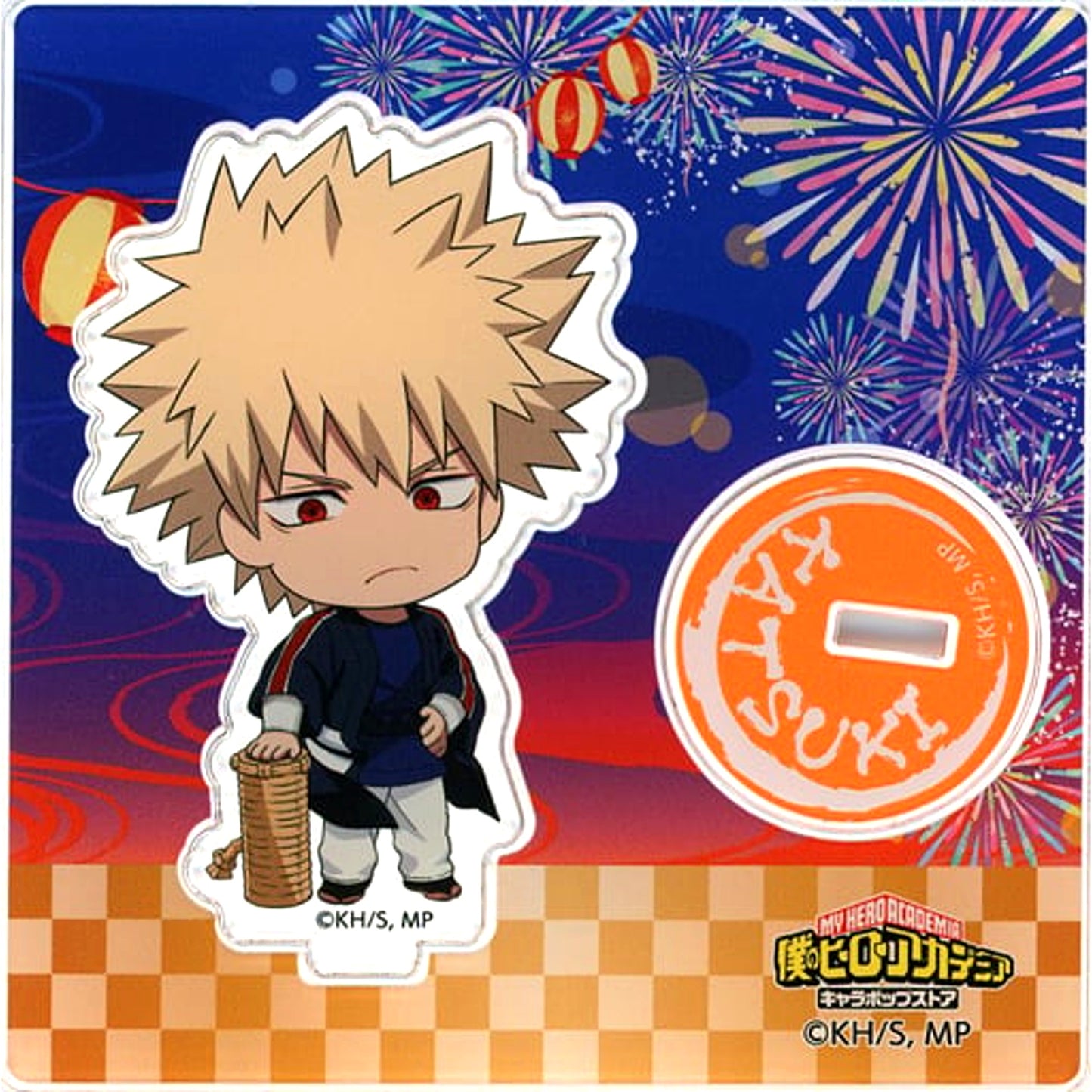 Katsuki Bakugo Fireworks Ver. My Hero Academia Chara Pop Store Yaoyorozuya Mini Acrylic Stand [USED]