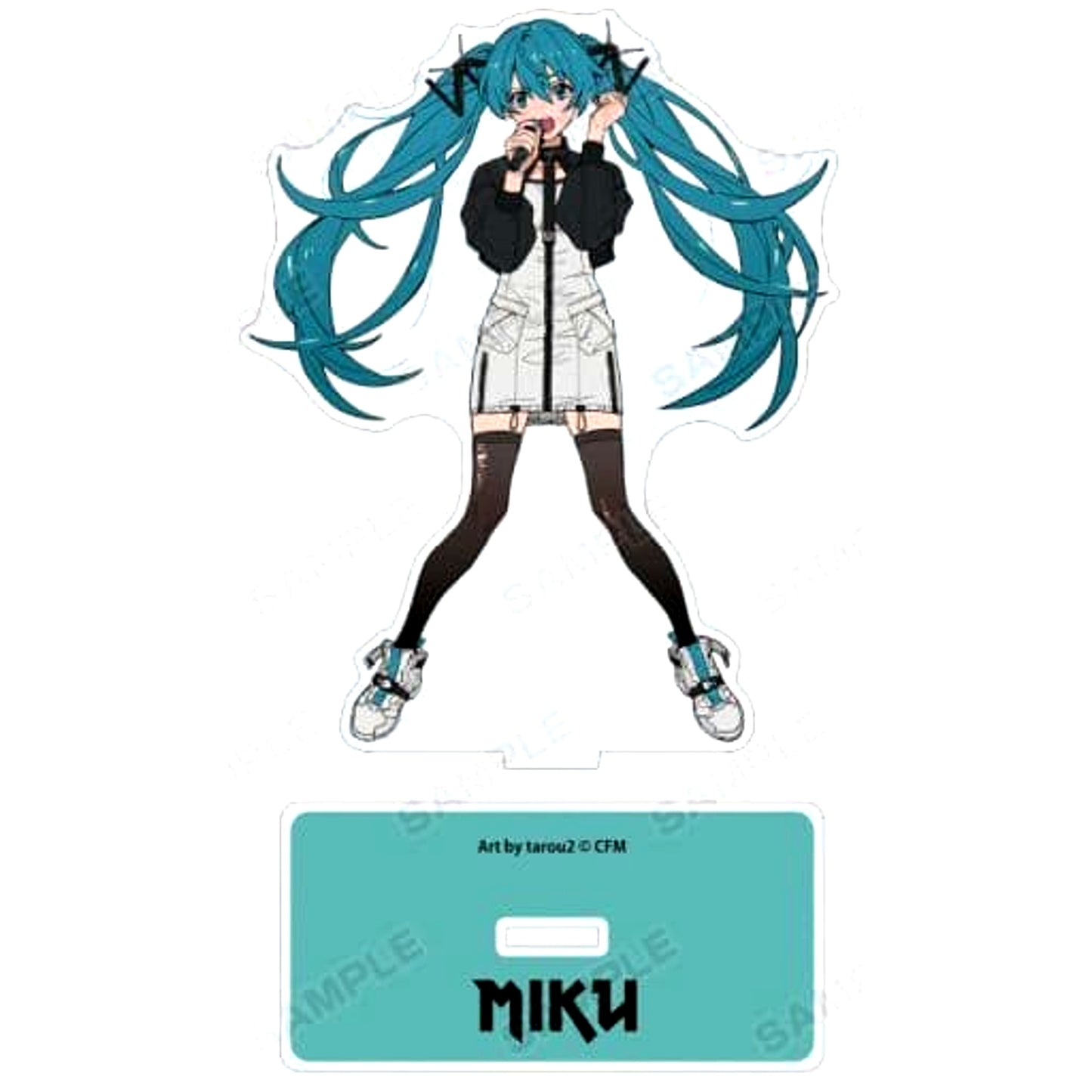 Piapro Characters Hatsune Miku Band Ver. Art by tarou2 Newly Drawn Illustration Big Acrylic Stand [USED]