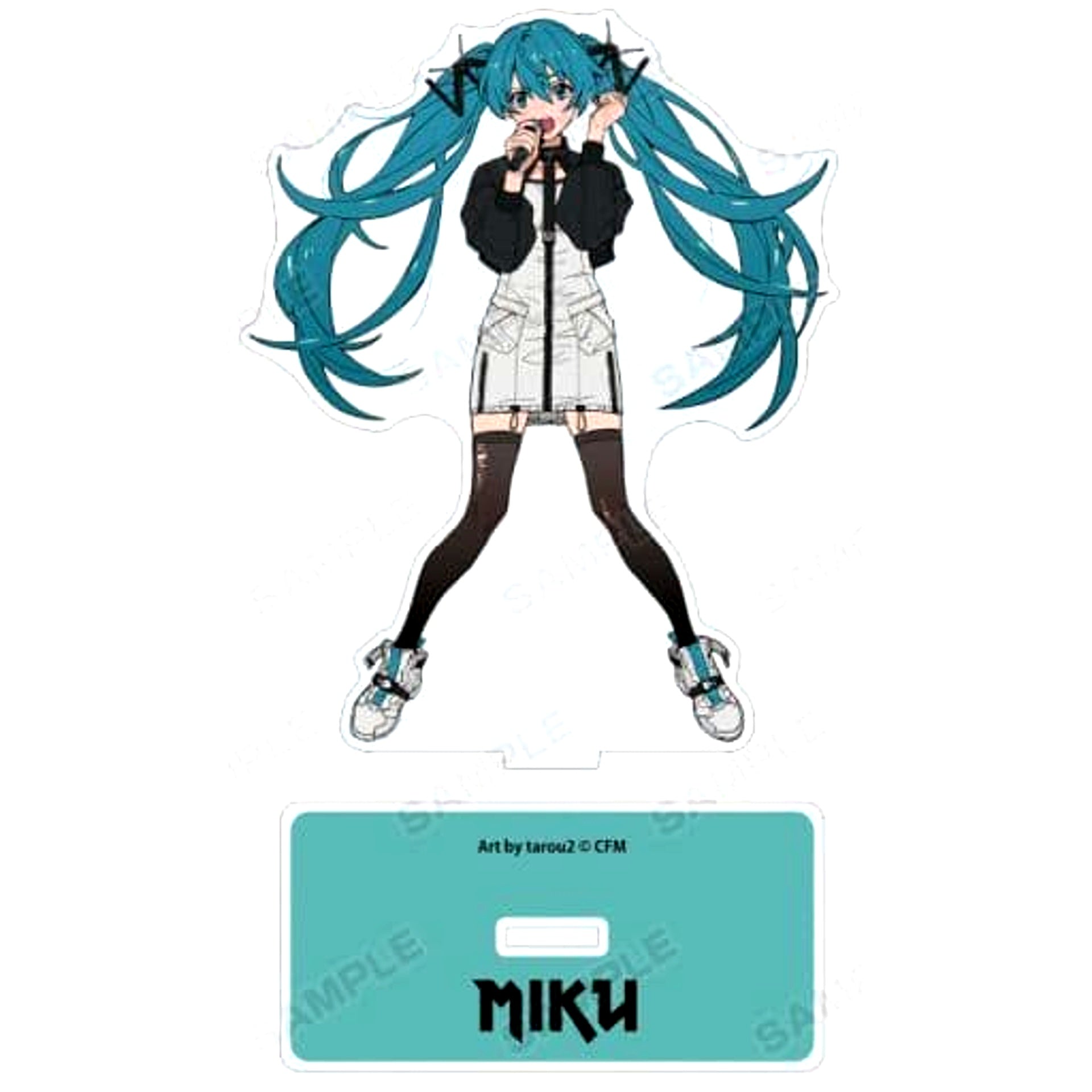 Piapro Characters Hatsune Miku Band Ver. Art by tarou2 Newly Drawn Illustration Big Acrylic Stand [USED]