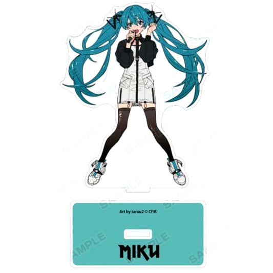 Piapro Characters Hatsune Miku Band Ver. Art by tarou2 Newly Drawn Illustration Big Acrylic Stand [USED]