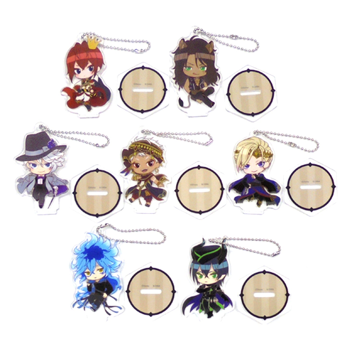 Set of 7 Disney Twisted Wonderland Acrylic Stand Keychain A [USED]